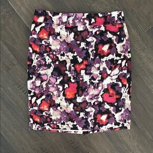 Bright colorful skirt with small slit in back